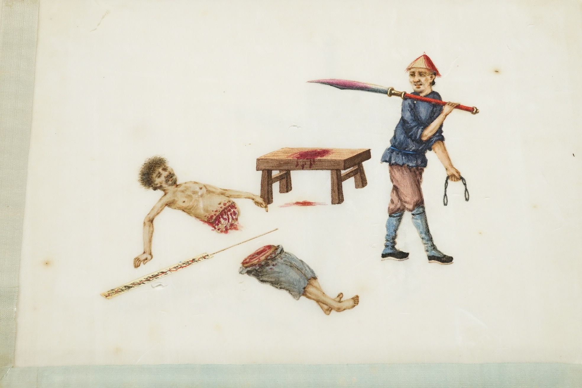 Chinese Guangzhou School , (mid 19th century), Album of 22 watercolours on pith paper and a pencil drawing on rice paper